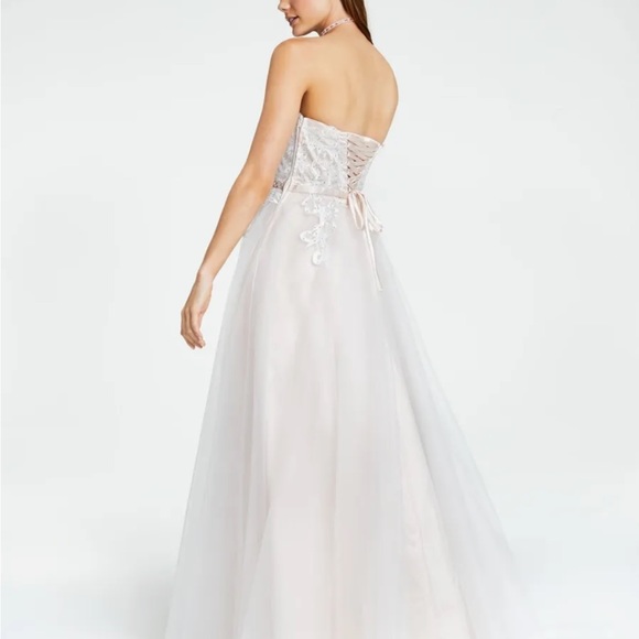 SAY YES TO THE Womens Ivory Belted Crinoline Lining Sleeveless Dress Juniors 3 - Picture 2 of 8